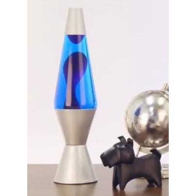 2118 ラバライト Lava Light Lamp ラバランプ | Purple Wax Blue Liquid Silver Base アメリカン雑貨 アメ雑 インテリア 間接照明 USA直輸入