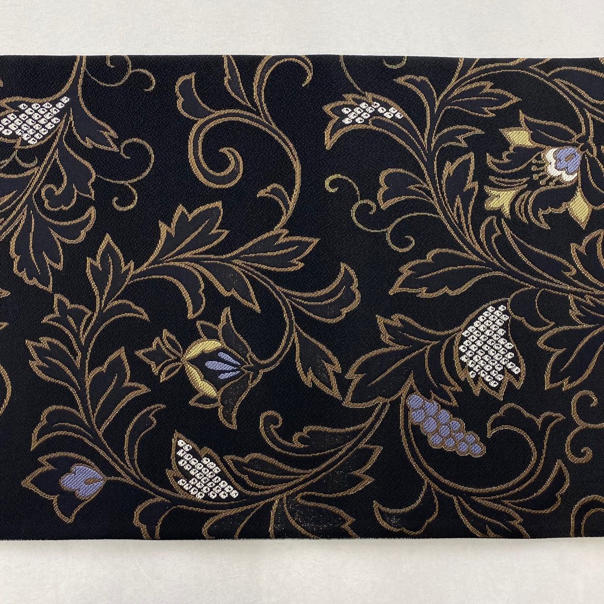 中古品 robertogironi 袋帯 黒×薔薇 全通 428cm やか 成人式