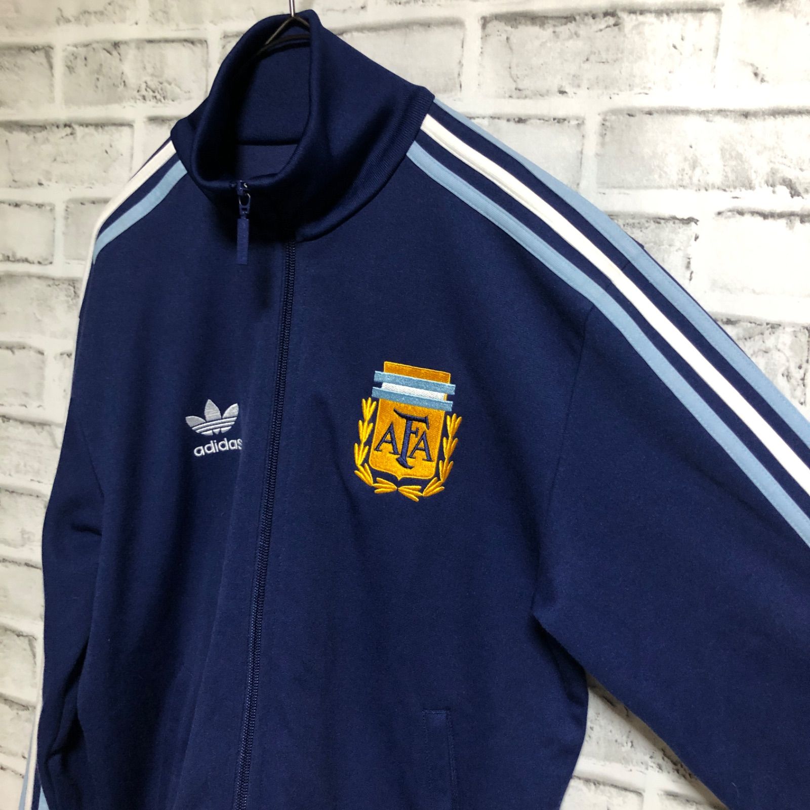 ダークブラウン 茶色 90s⭐️adidasトラックジャケットM アルゼンチン