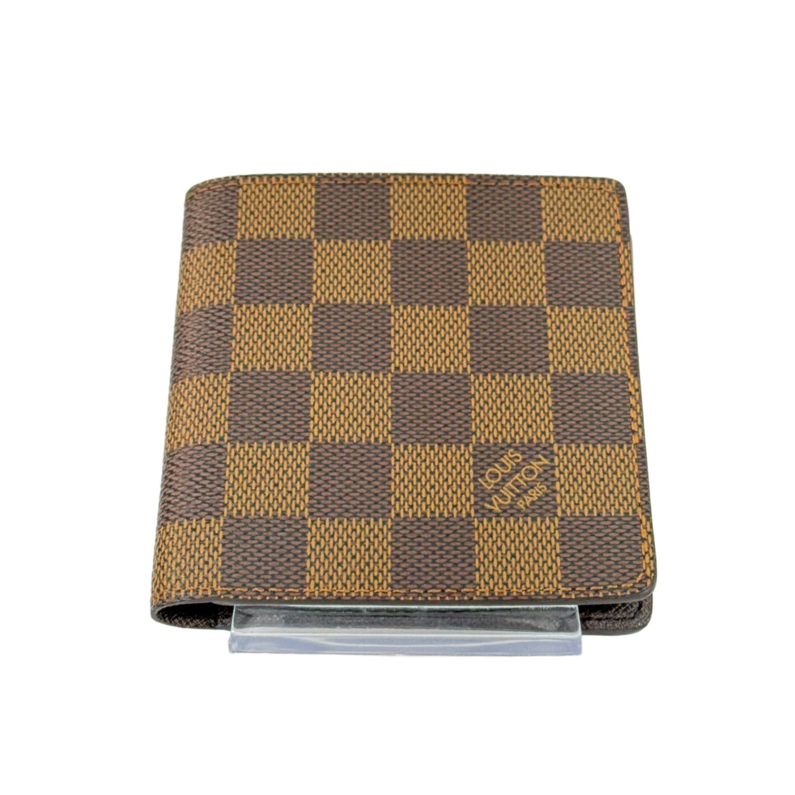 LOUIS VUITTON ルイ ヴィトン ダミエ ポルトビエ6 カルトクレディ 二つ折り財布 札入れ N61666 ブラウン 茶色 コンパクトウォレット PVC レザー 革 LV