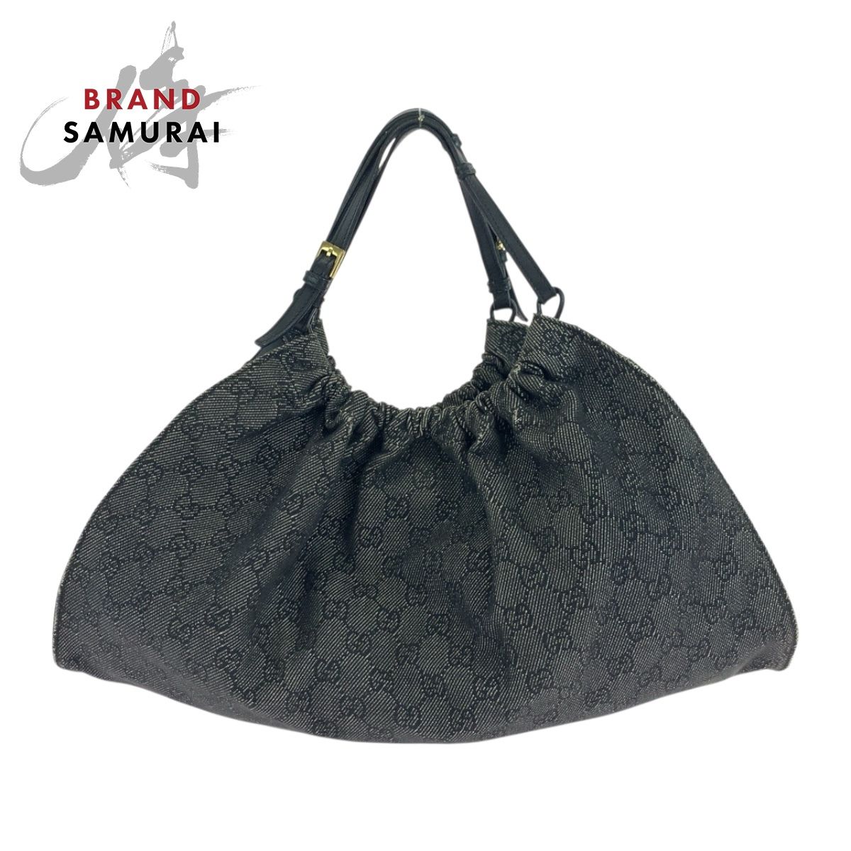 GUCCI グッチ グレー ブラック ゴールド金具 GGキャンバス 76554  