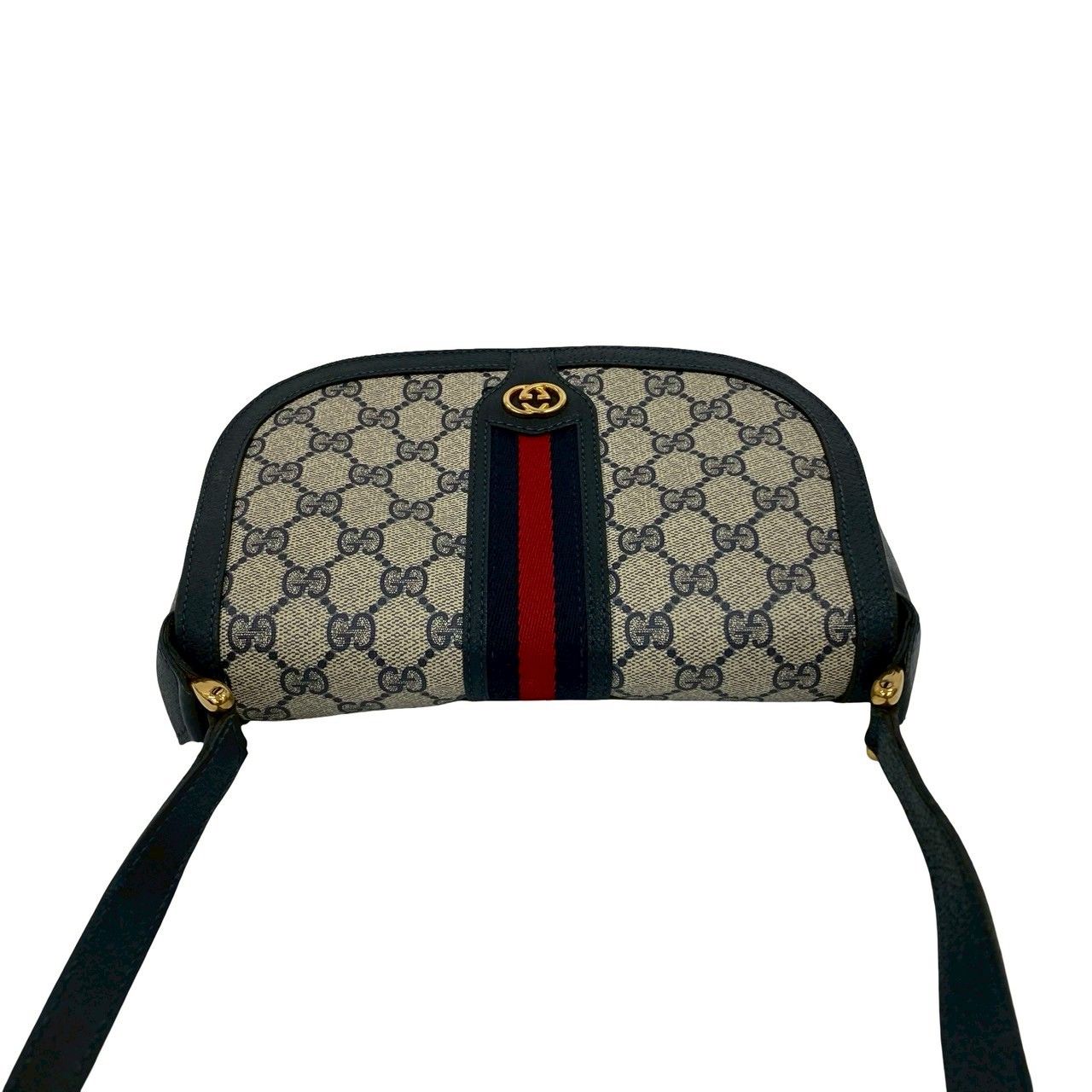 ✨極美品✨グッチ クラッチバッグ GG柄 オールドグッチ ネイビー 金具 GUCCI - 本物 グッチ GUCCI オールドグッチ シェリーライン GG