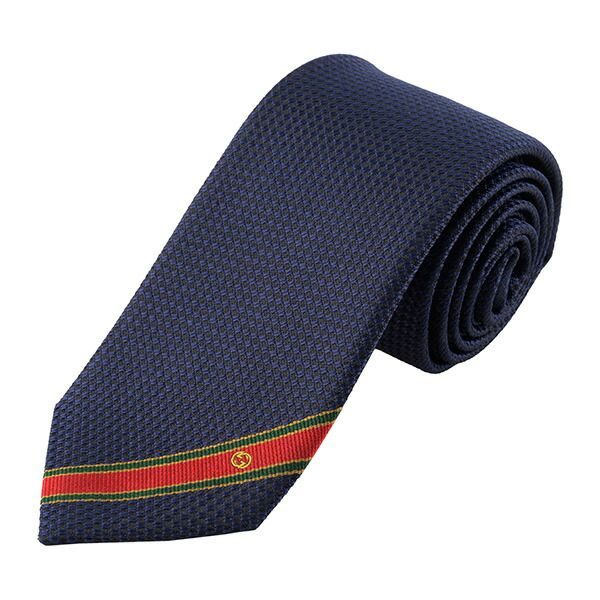 新品 グッチ GUCCI ネクタイ インターロッキングG ネイビー