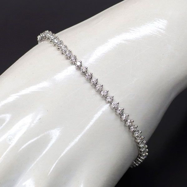 限定セール！Pt900 ダイヤモンドブレスレット Pt900 ダイヤモンド ブレスレット 1.85ct テニス - メルカリ