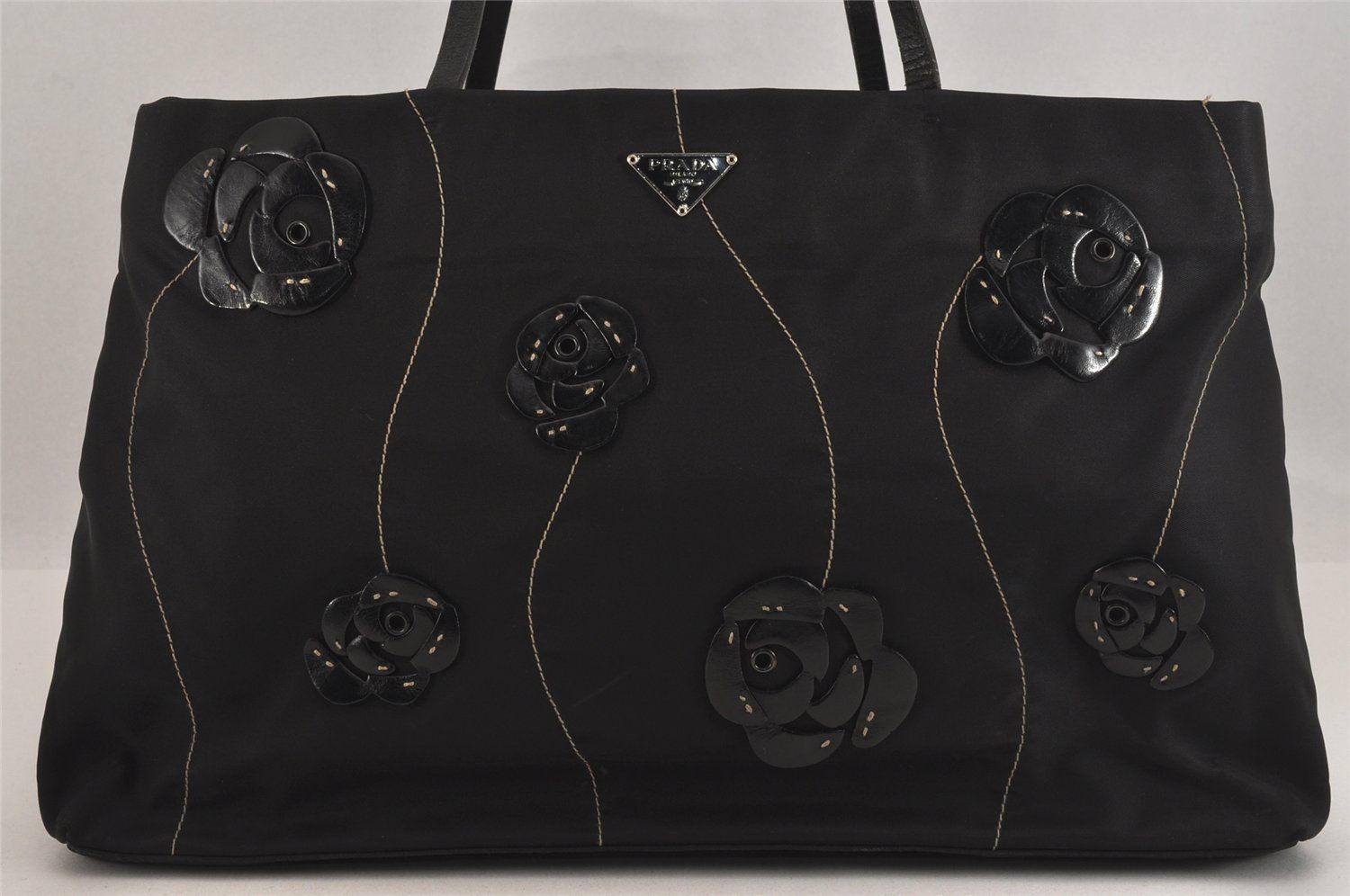 PRADA 花モチーフ トートバッグ ブラック♥️ 楽天市場】PRADA プラダ トートバッグ ハンドバッグ 2WAY
