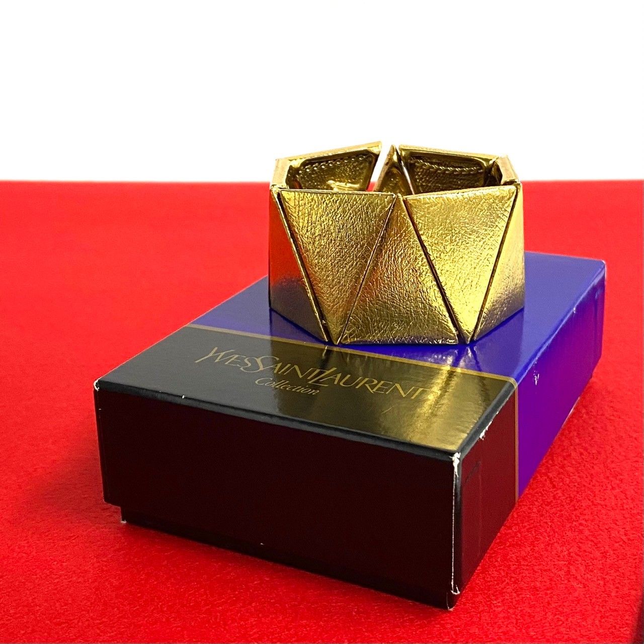 極 美品 箱付 YVES SAINT LAURENT イヴサンローラン YSL ヴィンテージ 
