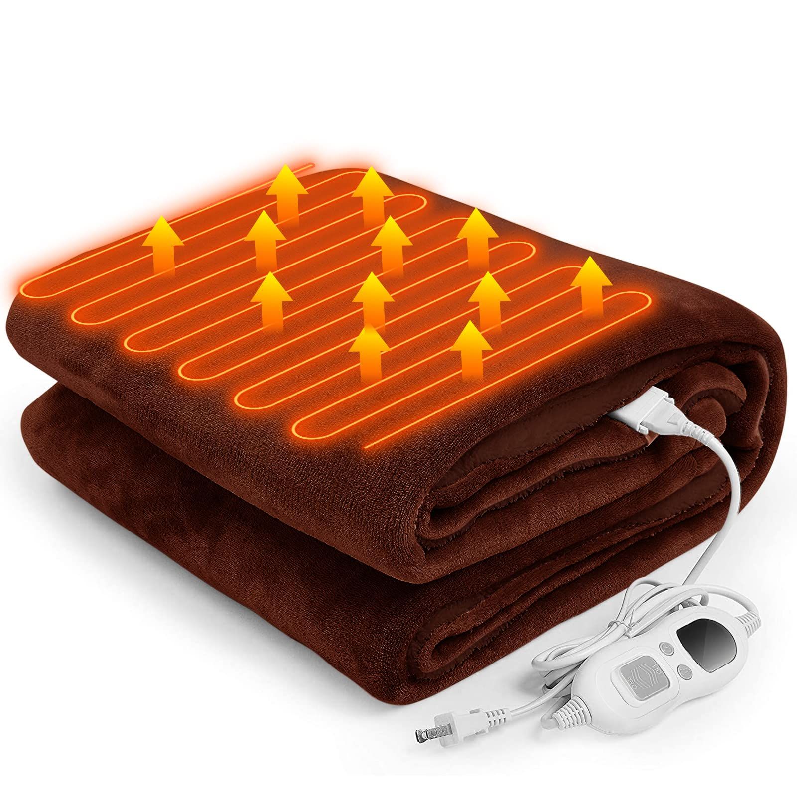 電気毛布 掛け敷き兼用 電気ブランケット 145*80cm 6段階温度調節