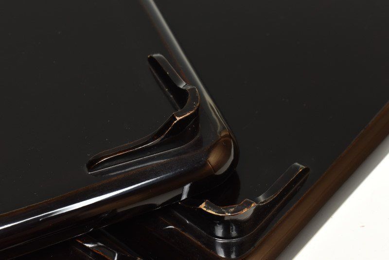 蔵A3476 木製黒塗 柳蒔絵 吸物膳 会席盆 十客 IMPECCABLEHEALTHCARESERVICES_COM