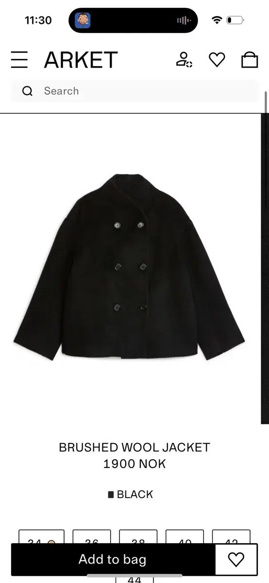 ARKET アーケット 起毛 ウール ジャケット