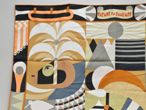 エルメス HERMES スカーフ カレ90 Parade en Fanfare パラード アン