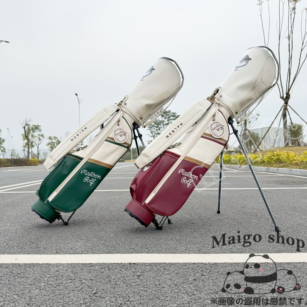 Malbon ゴルフバッグ ピンク ウサギデザイン