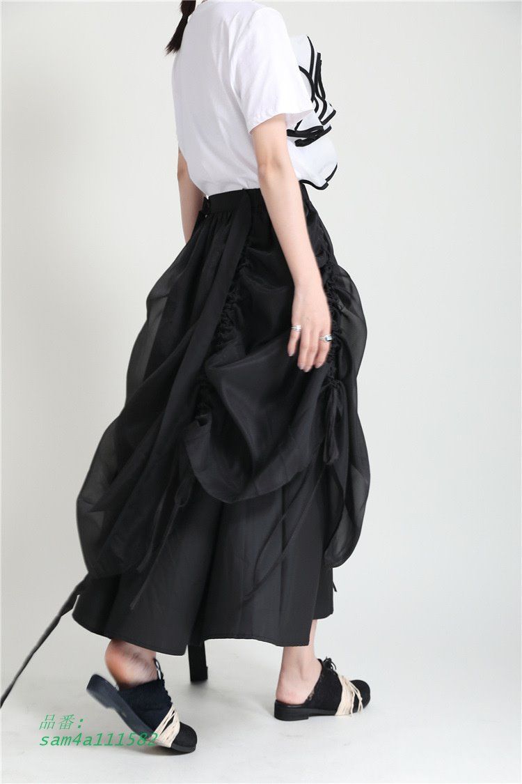 スカート バチュール ギャザー ロング 韓国 ストリート レディース 原宿系 オルチャン衣装 モード am4a111582 DECORATOM_COM_BR