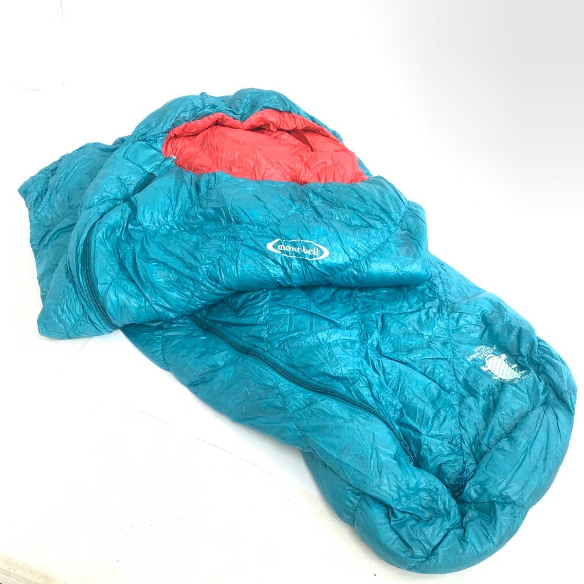 美品　モンベル ダウンハガーEX800 #3 女性　レディース　寝袋　シュラフ mont-bell モンベル ダウンハガー シュラフ EX800 #3 WOMAN ブルー