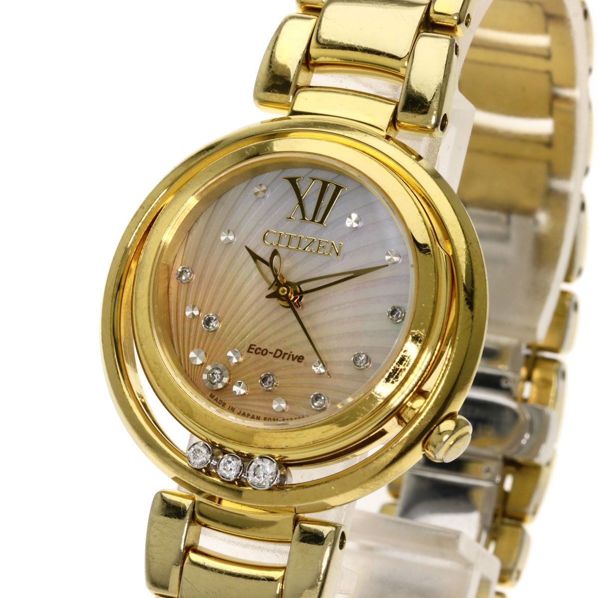 CITIZEN E031-S094585 エル エコドライブ ダイヤモンド 腕時計 GP GP レディース