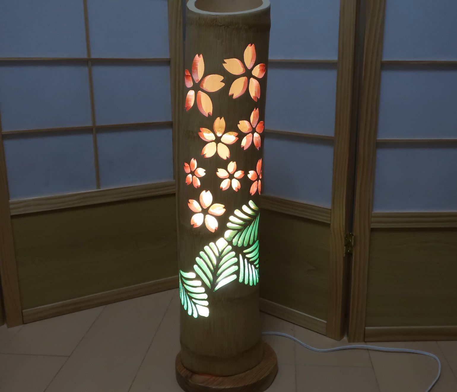 竹灯り 彩シリーズ 〜桜柱〜 竹灯籠 孟宗竹