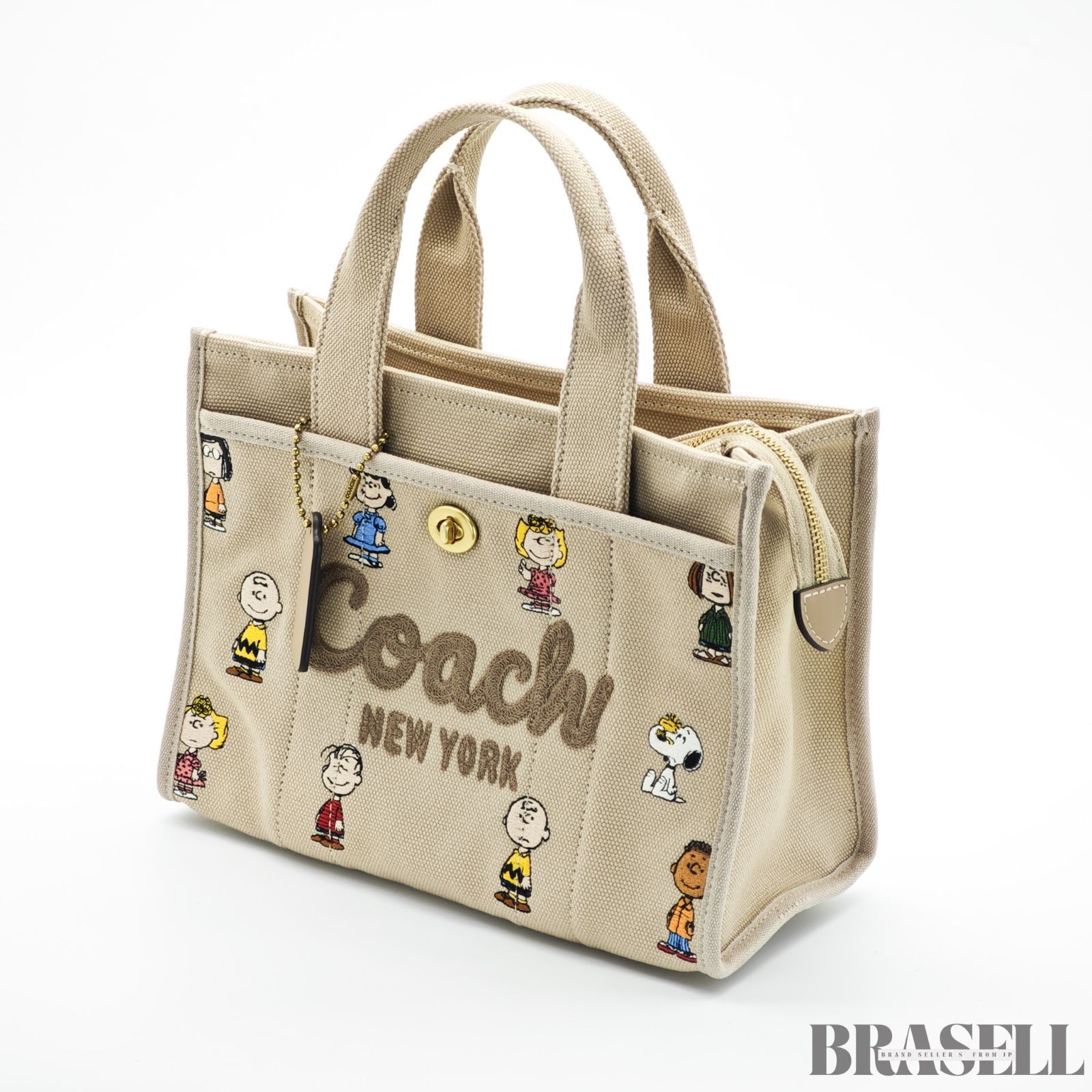 COACH X PEANUTS コーチ スヌーピー カーゴトートバッグ べージュ