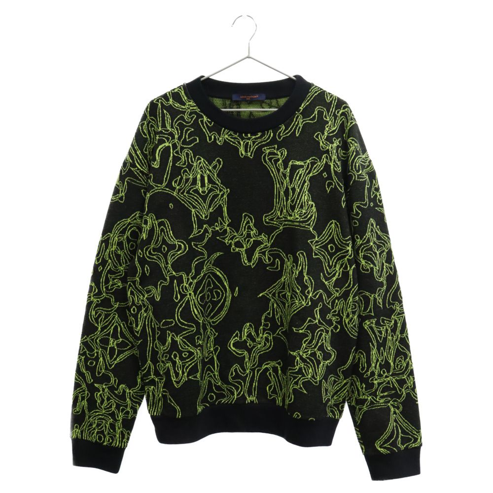 LOUISVUITTONウェイビーモノグラム コットンクルーネックニットセーター LOUISVUITTONウェイビーモノグラム コットンクルーネックニットセーター