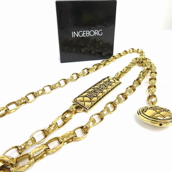 インゲボルグ　チェーンベルト ae インゲボルグ INGEBORG チェーン ベルト ゴールド 金