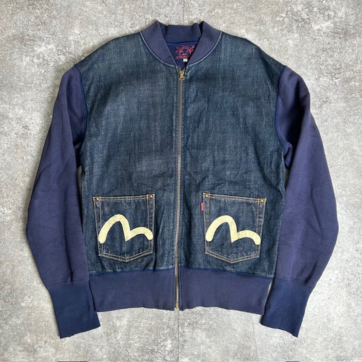 EVISU エヴィス エヴィス スウェット デニム ジップアップジャケット 