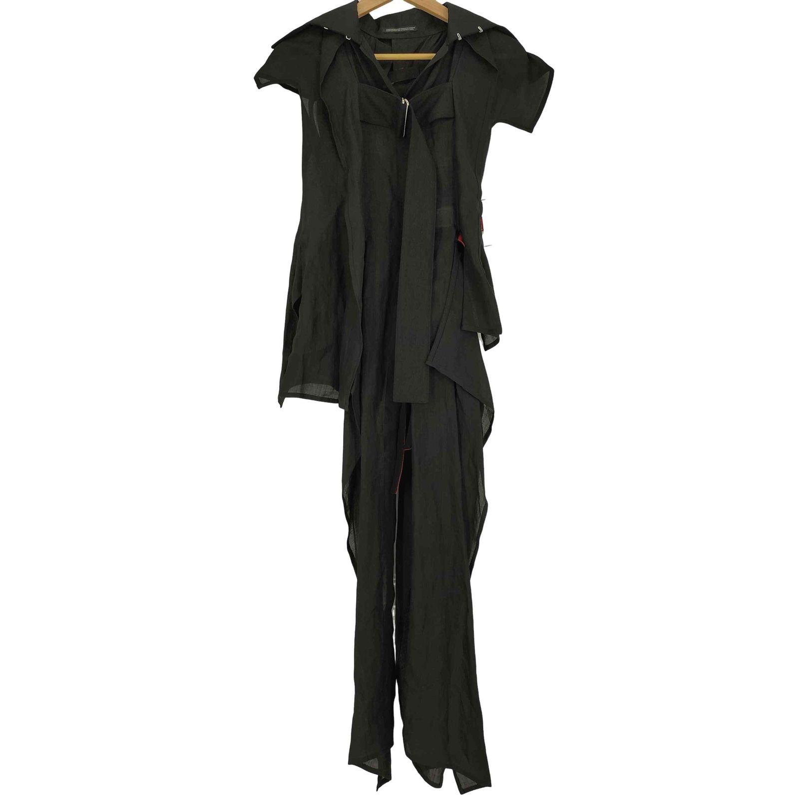 ヨウジヤマモト Yohji Yamamoto Collection LOOK 1 Rummy twill Leather belt dress レディース JPN 1