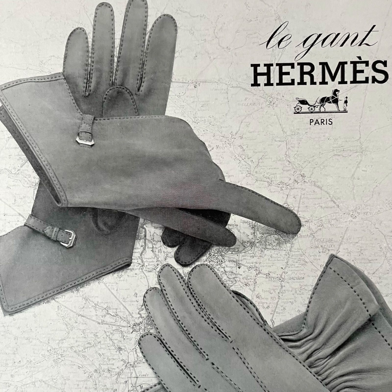 HERMESヴィンテージポスター 1952 広告＞HERMES エルメス ポスター ヴィンテージ アート