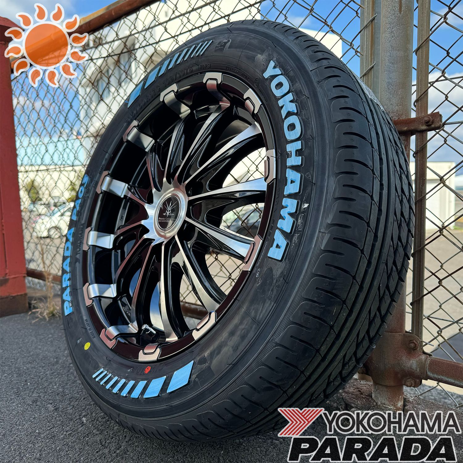 ハイエース☆ＹＯＫＯＨＡＭＡ・ＰＡＲＡＤＡ☆１本№７３ 車検対応品 200系ハイエース レジアスエース 17インチ YOKOHAMA