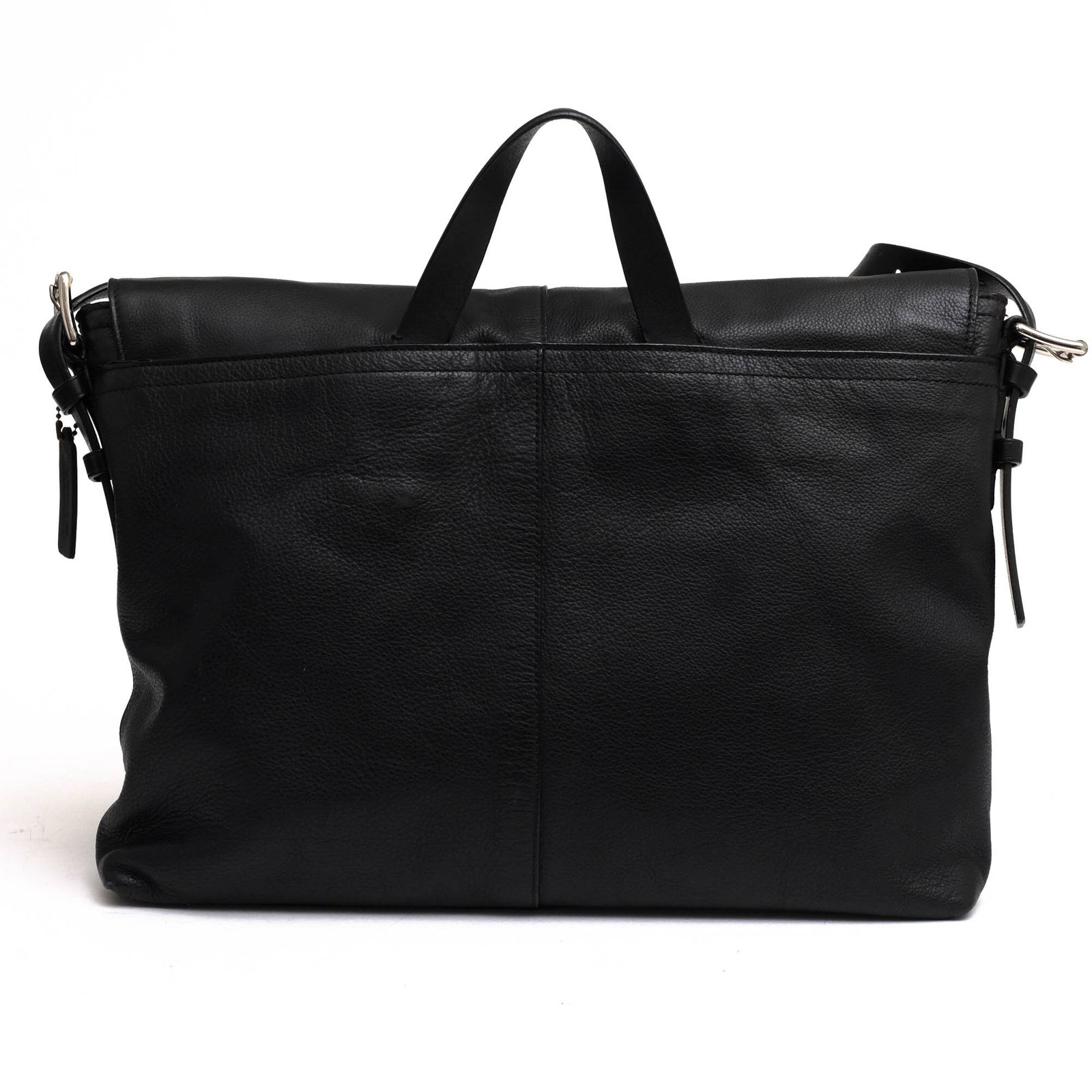 コーチ COACH バッグ ショルダーバッグ 鞄 メンズ 男性 男性用 レザー 革 本革 ブラック 黒 70313 トンプソン レザー スリム メッセンジャー フラップ式 メッセンジャーバッグ 2WAY ショルダーバッグ シボ革 シュリンクレザー