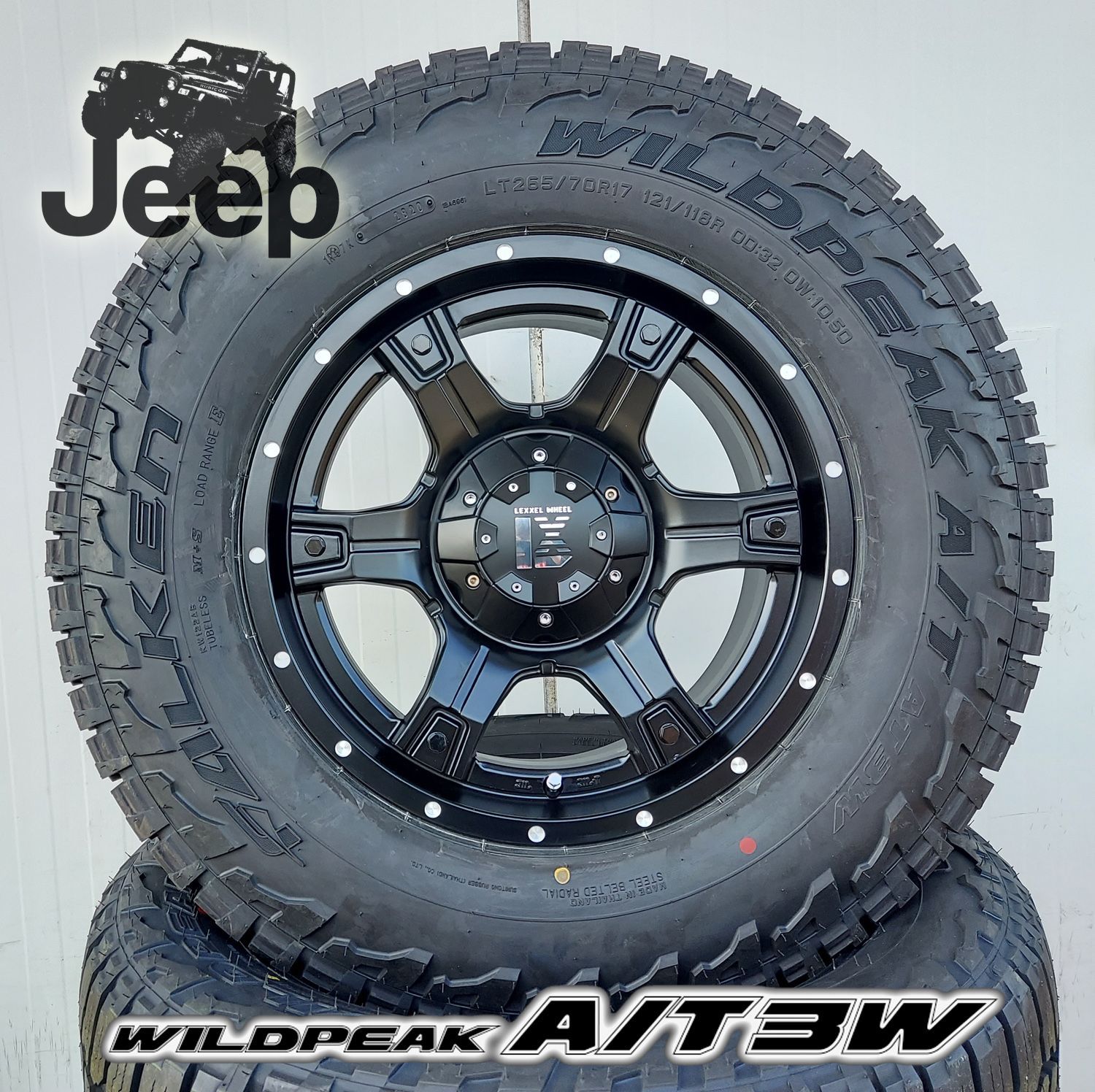 オールテレンタイヤ JEEP ラングラー JL JK RAV4 新品タイヤホイールセット 17インチ ファルケン WILDEPEAK A/T3W  265/70R17 265/65R17 LEXXEL レクセル OutLaw アウトロー - メルカリ