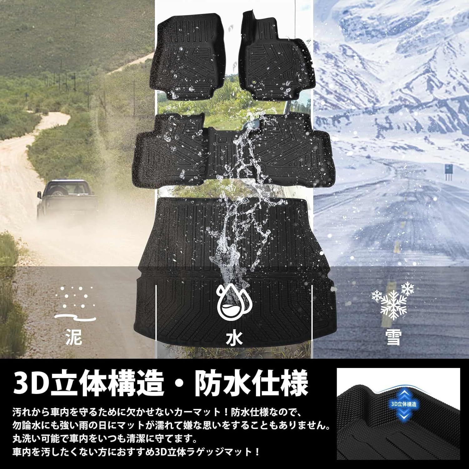 3D立体カーマット