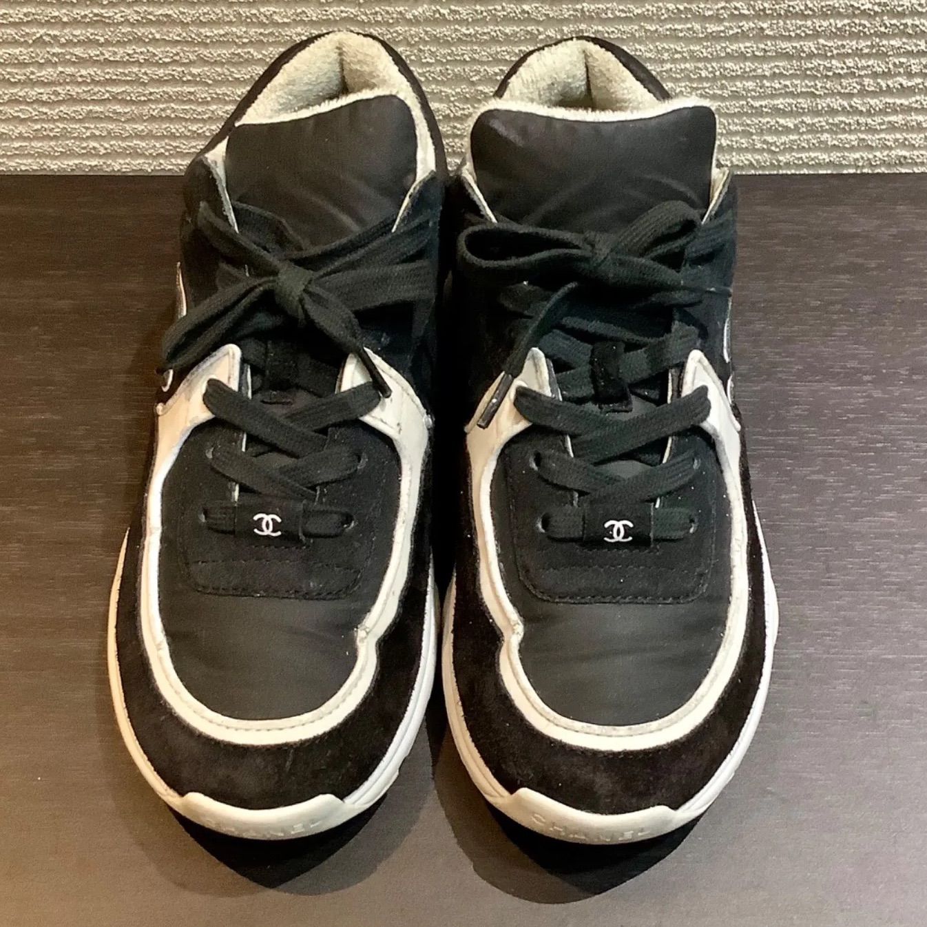 シャネル CHANEL Low Top Trainer ココマーク スニーカー シューズ 黒 