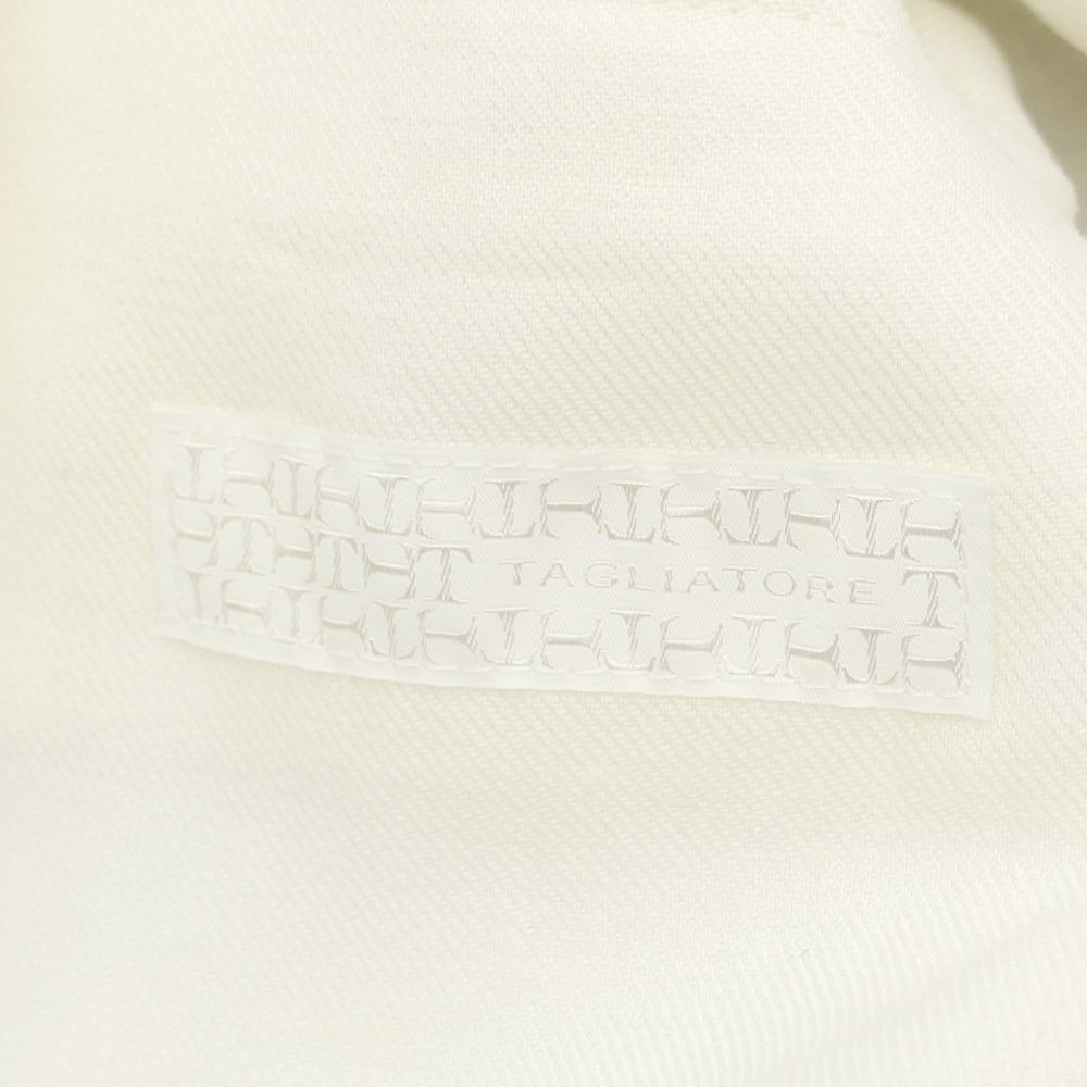 【新品】タリアトーレ TAGLIATORE リネン サファリジャケット ホワイト【サイズ48】【メンズ】-6
