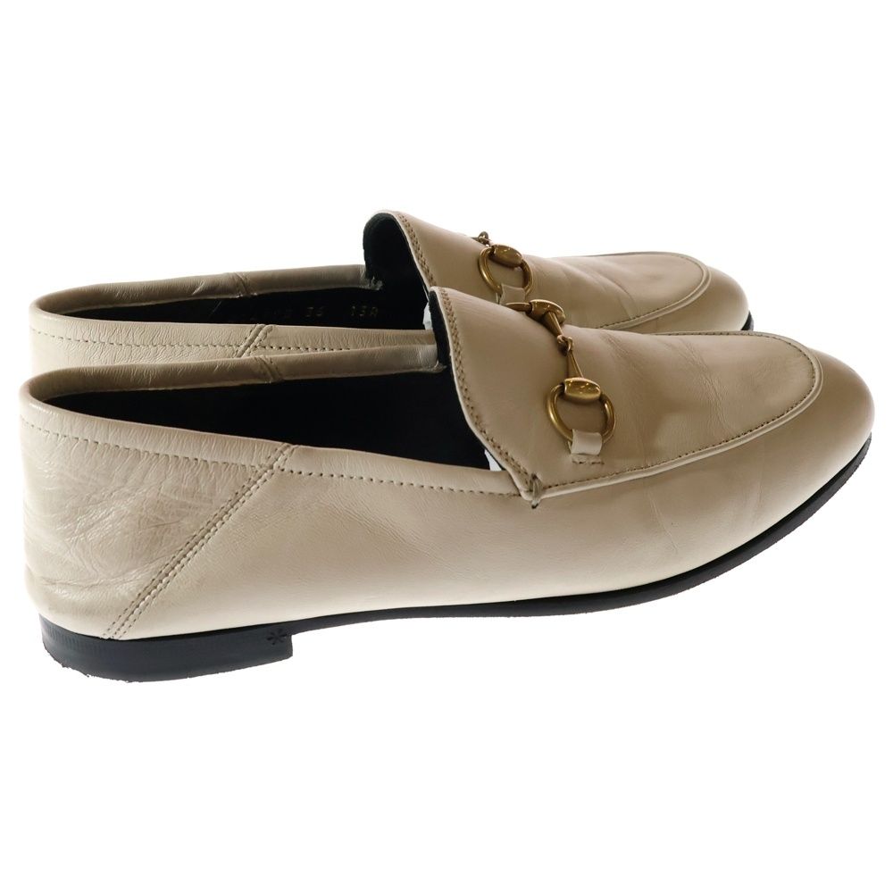 GUCCI グッチ Horsebit Leather Loafers ホースビット レザーローファー ホワイト レディース 414998 KIN-KAAI_COM
