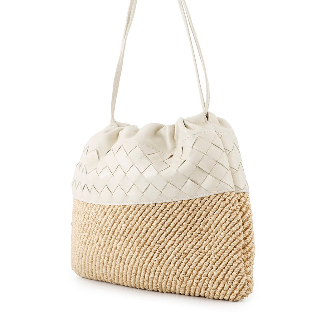 ボッテガヴェネタ ショルダーバッグ イントレチャート ダストバッグ ラフィア レザー 839102 BOTTEGA VENETA 巾着