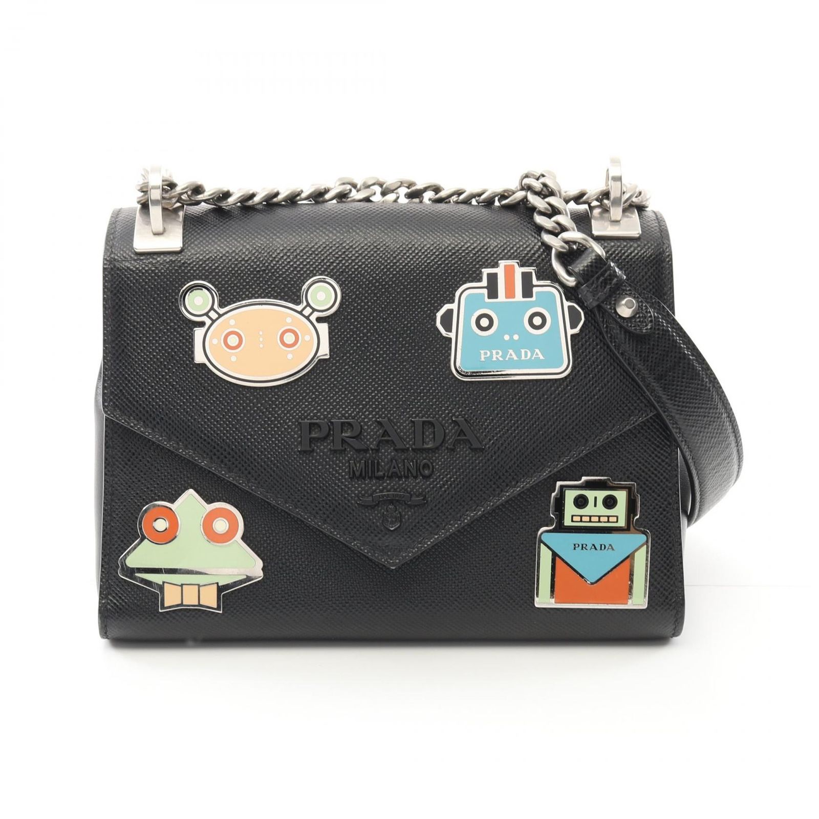 プラダ PRADA ショルダーバッグ 1BD127 ブラック サフィアーノレザー 