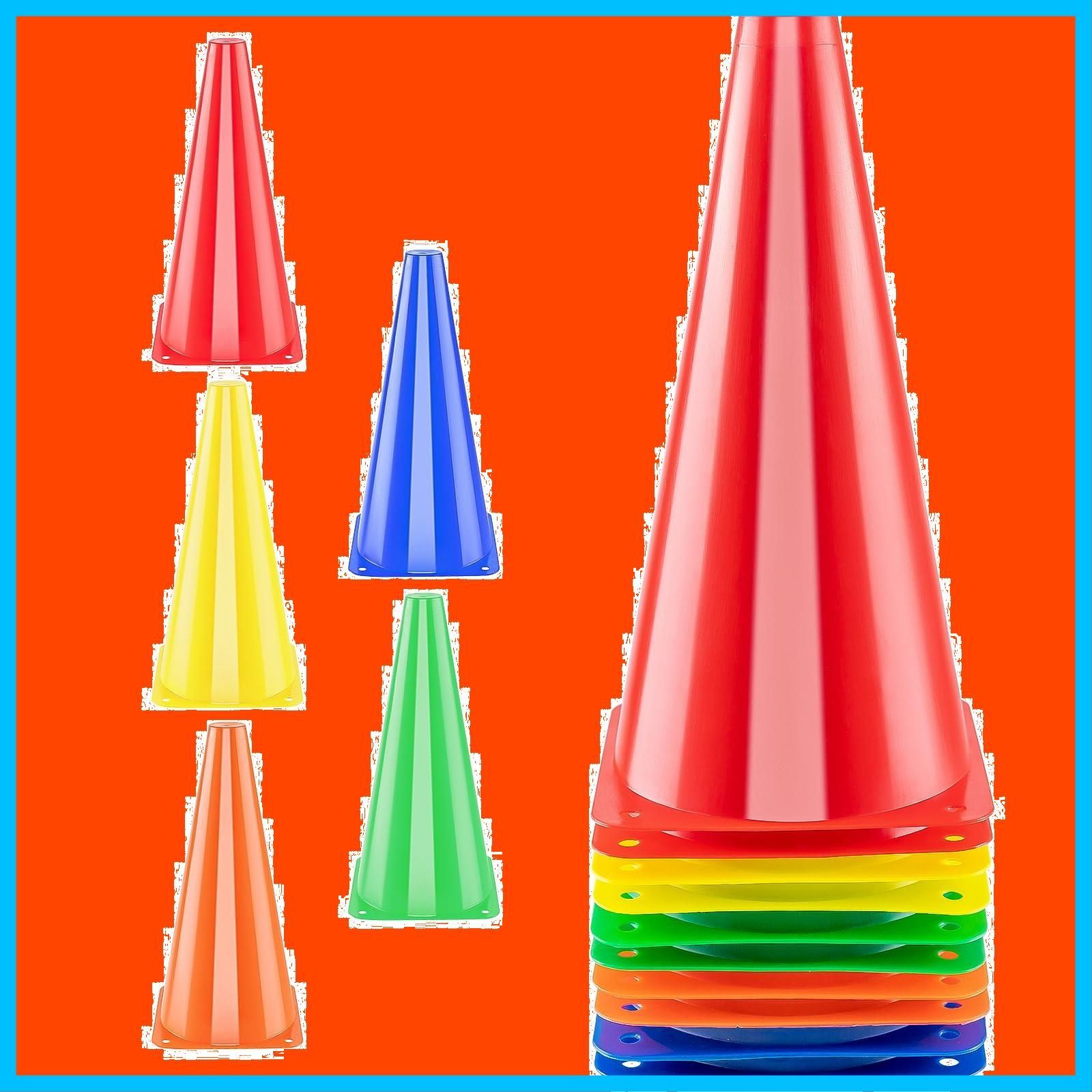 カラーコーン ミニ マーカーコーン 32cm コーン 全5色 各2本10本セット BiAnYC 収納ポーチ付き