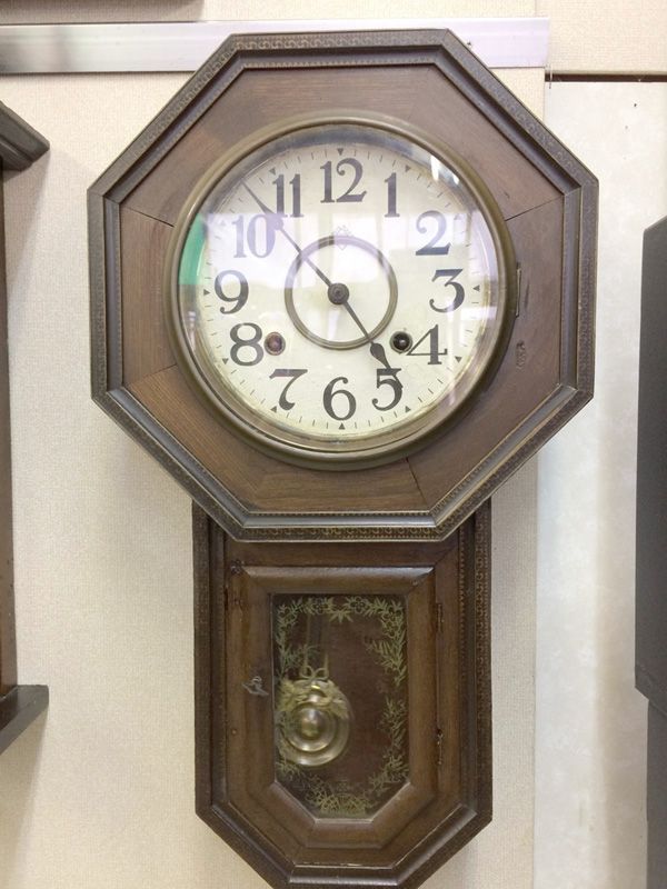 精工舎　柱時計　アンティーク時計　ゼンマイ時計　８日巻き　現在も稼働中