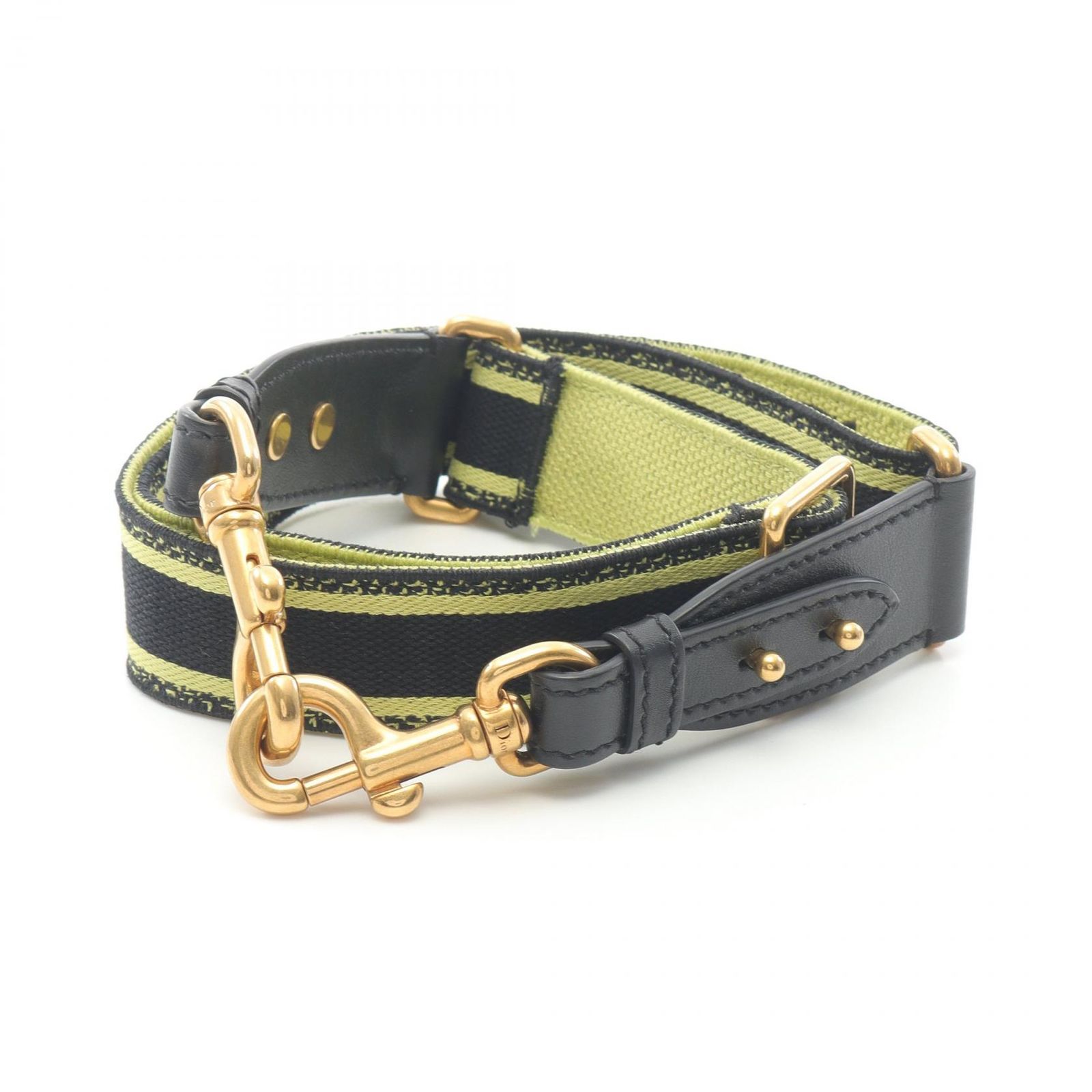 ディオール Dior ショルダーストラップ エンブロイダリー S8553CBTE12C ライトグリーン系 キャンバス レザー ショルダーストラップ レディース