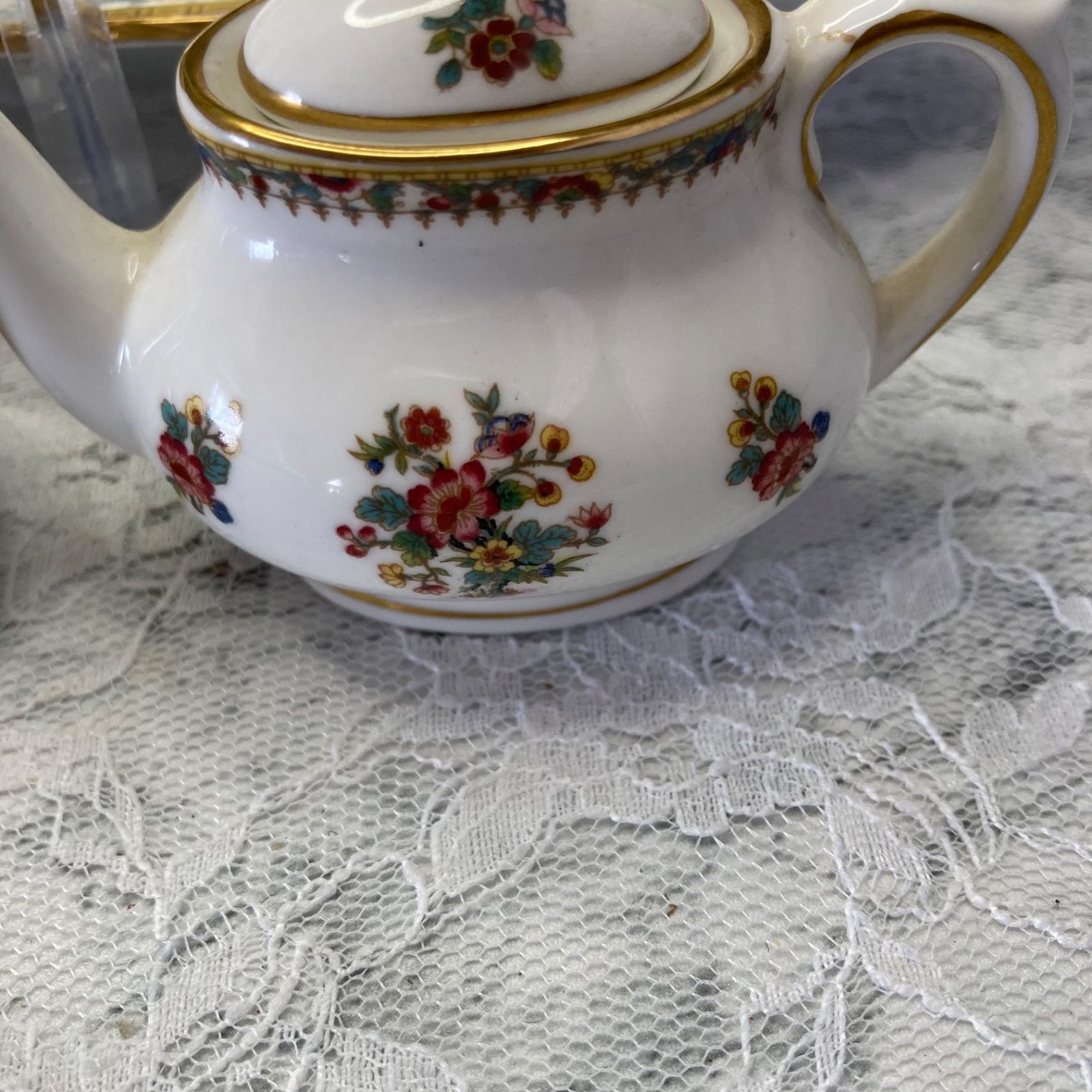 コールポート ミニチュア　コバルト　ローズ　ティーセット　ティタニア　チタニア コールポート ミニチュア コバルト ローズ ティーセット