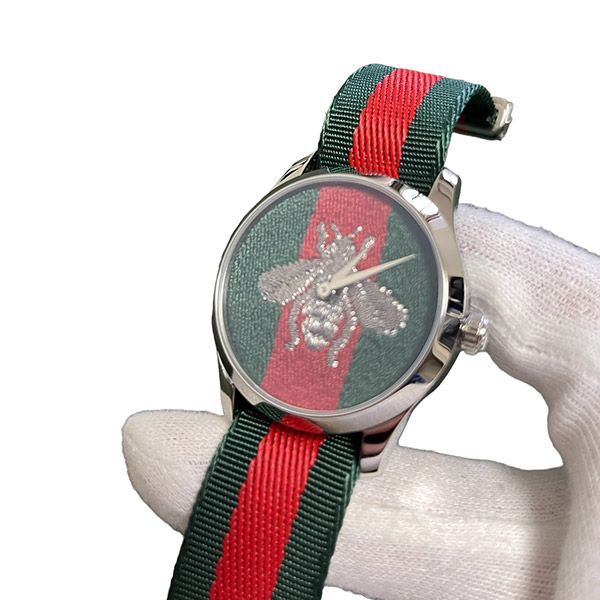 新品】GUCCI 銀蜂 腕時計 レッド グリーン - メルカリ