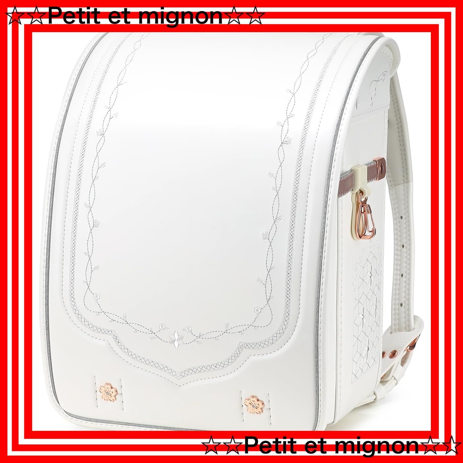 【スピード発送】schoolbag japanese babr-2285g A4フラットファイル対応 刺 豪華 (Morocco 軽量 ワンタッチロック 女の子 ホワイト) ランドセル [バオバブの願い]