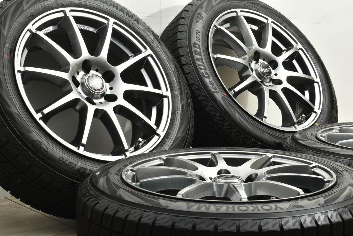 超バリ溝 製 シュナイダー 17in 7J 38 PCD114.3 ヨコハマ アイスガード iG70 195 60R17 60系 プリウス 現行