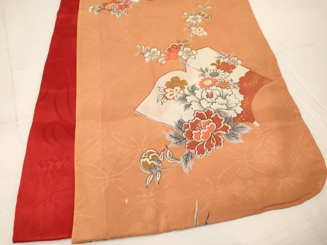 410ag55,小物類◎七五三 七歳 女児 着物&丸帯 セミアンティーク 総柄 平和屋着物[]アンティーク 大正ロマン 七五三 女の子 7歳 祝着