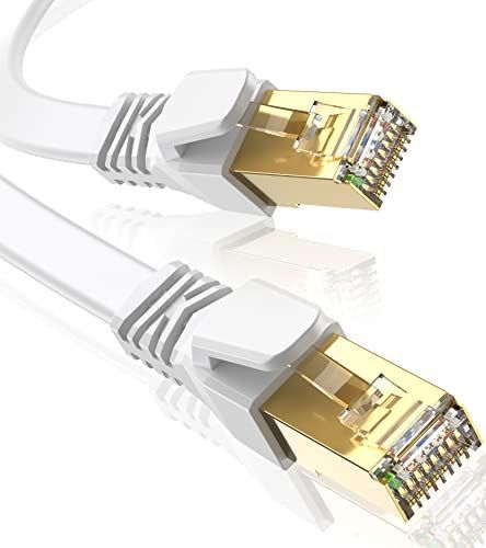 30m_ホワイト LANケーブル 30m CAT8 超高速40Gbps/2000MHz RJ45