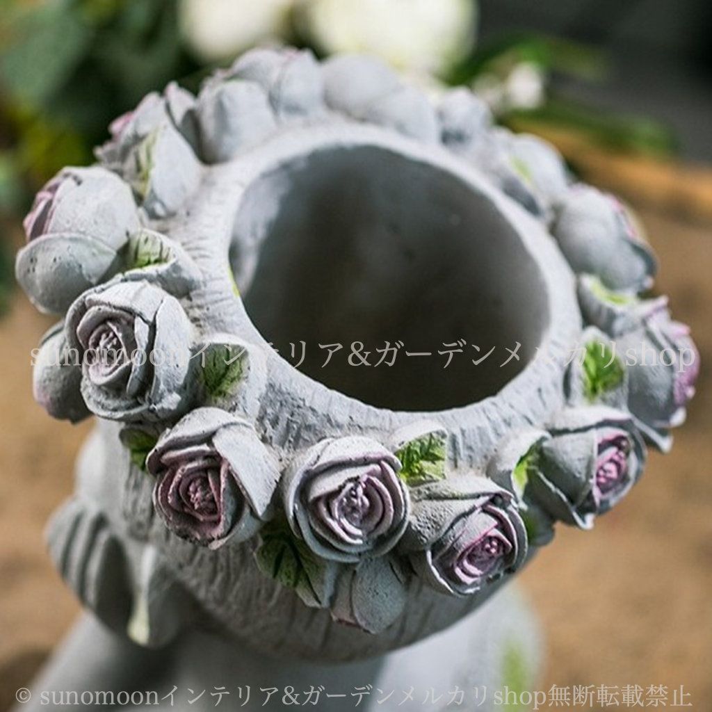 庭の装飾 インテリア 鉢植え セメント ガーデニング ガーデン アート 8-14 ガーデン ガーデンインテリア 植木鉢 かわいい 雑貨 庭 おしゃれ 花冠 女の子 ガーデン雑貨 プランター お洒落 STEELWINDOWSANDDOORS_COM