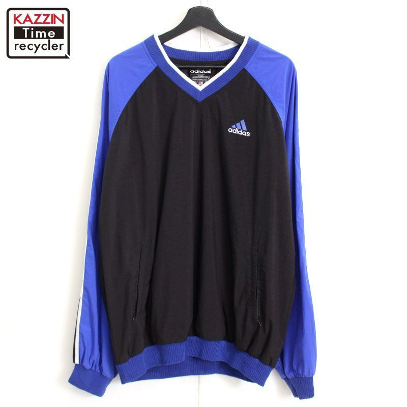 90s vintage adidas Vネック プルオーバー ナイロンジャケット