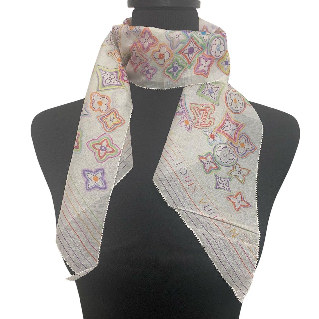 ルイヴィトン スーパーフラット 村上隆 スカーフ ショール 2533 LOUIS