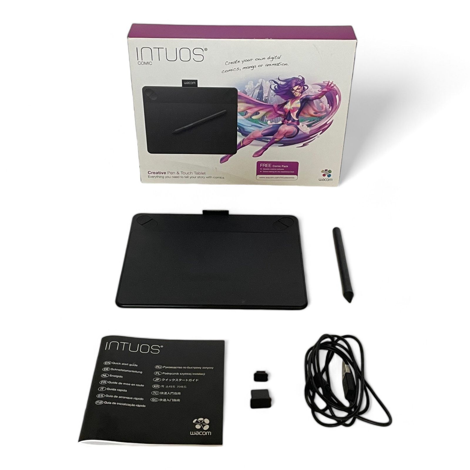 ▲ ワコム Wacom Intuos Comic ペン&タッチモデル ブラック 1100-491