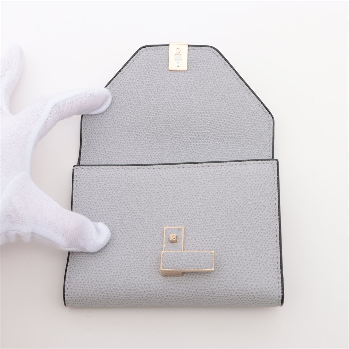 極美品】【ヴァレクストラ】イジィデ ウォレット 三つ折り財布 レザー