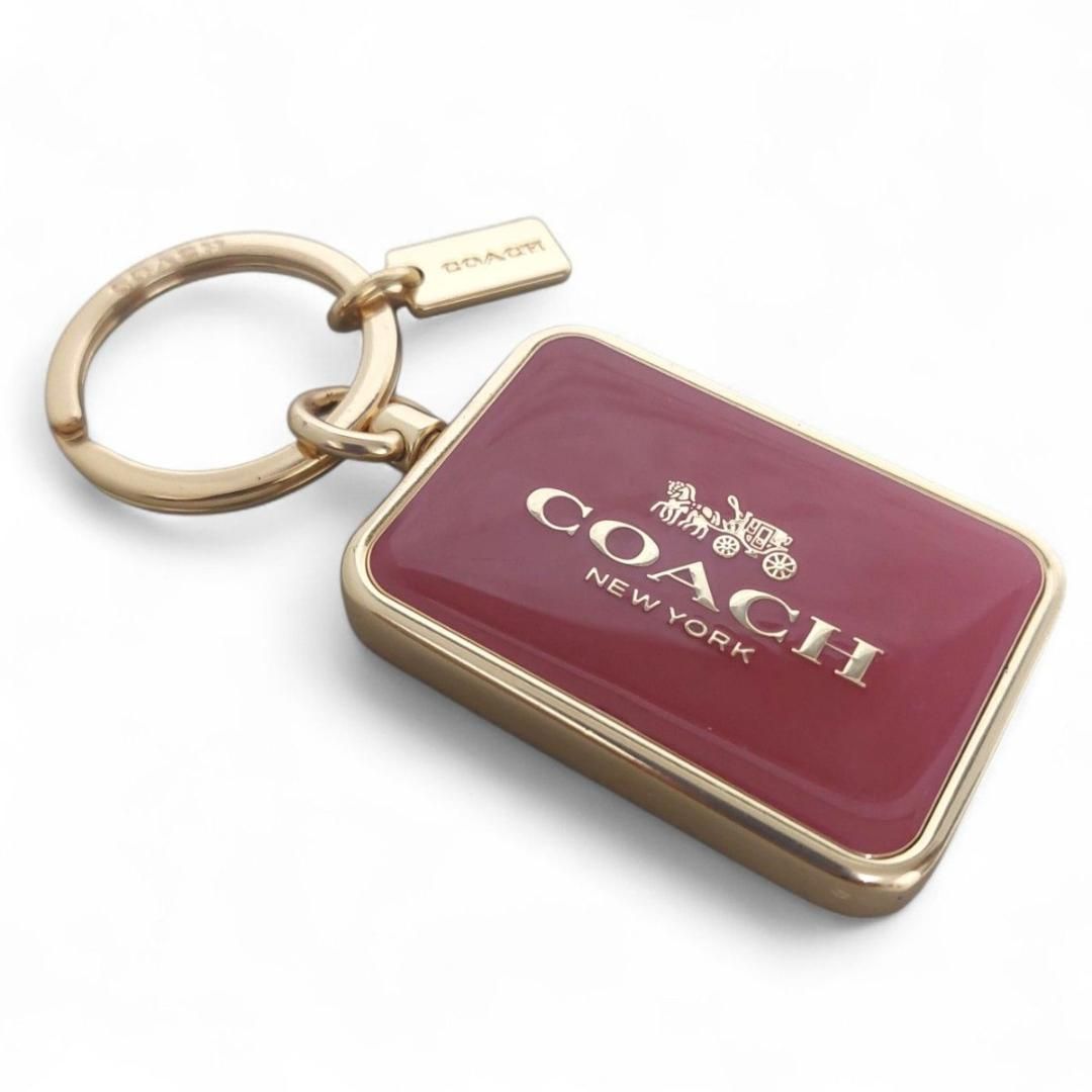 COACH ゴールド キーホルダー 馬車と馬　ホースキャリッジ　バッグチャーム COACH】コーチ レザー ホース アンド キャリッジ メタル