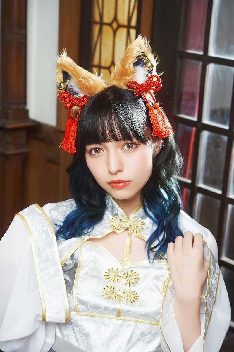 ブラウン モカメイド服 耳付きカチューシャ付き 猫耳カチューシャつきバイカラーメイド | BODYLINE & LunaBelle